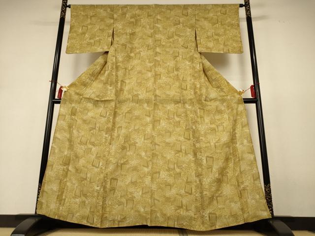 平和屋着物＊夏物 小紋 御所車文 正絹 逸品 AABH9497jd