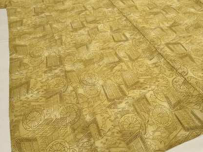 平和屋着物＊夏物 小紋 御所車文 正絹 逸品 AABH9497jd