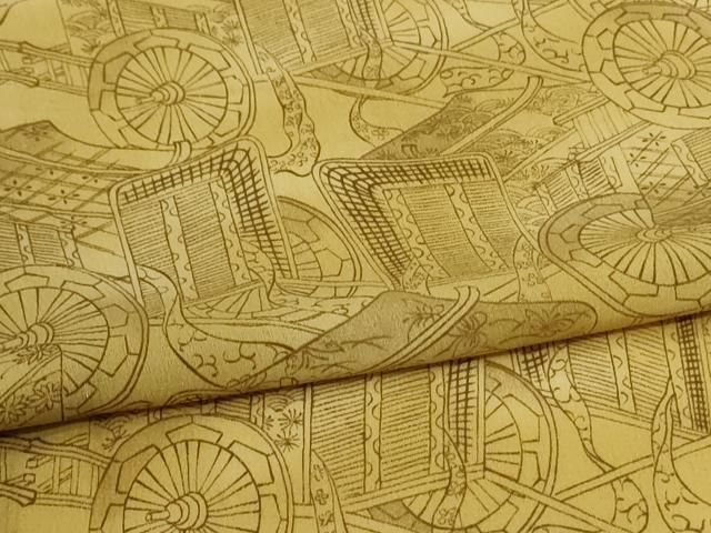 平和屋着物＊夏物 小紋 御所車文 正絹 逸品 AABH9497jd
