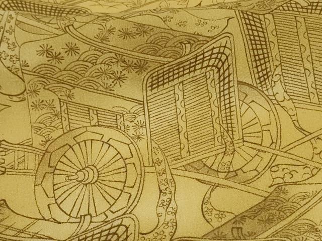 平和屋着物＊夏物 小紋 御所車文 正絹 逸品 AABH9497jd
