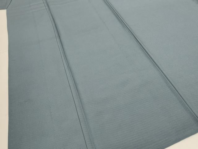 平和屋着物＊夏物　色無地　絽　湊鼠色　正絹　逸品　AABH9498jd