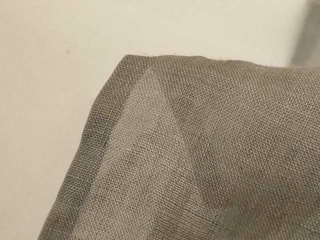 平和屋着物＊夏物 男性 色紋付 灰青色 麻 逸品 AABH9503jd