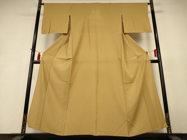 平和屋着物＊夏物 色無地 絽 黄橡色 正絹 逸品 AABH9504jd
