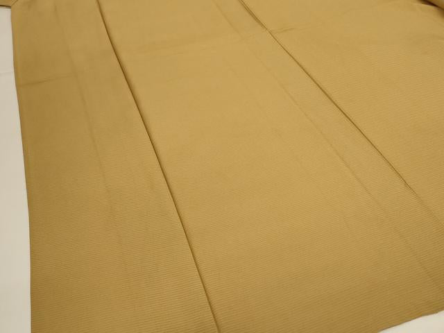 平和屋着物＊夏物 色無地 絽 黄橡色 正絹 逸品 AABH9504jd