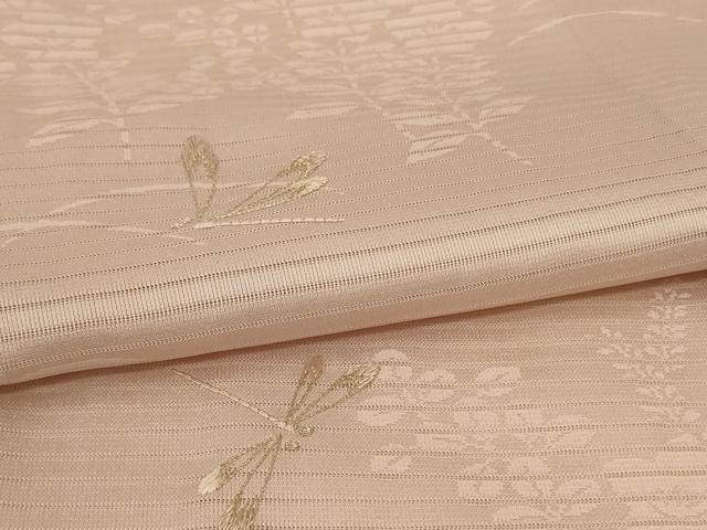 平和屋着物＊夏物 訪問着 絽 刺繍 草花文 勝虫 正絹 逸品 AABH9505jd
