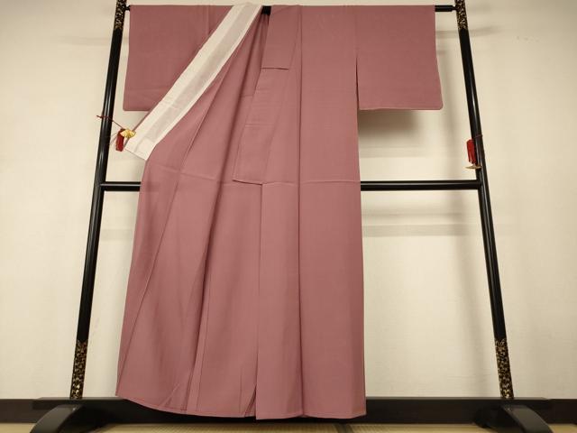 平和屋着物＊夏物 色無地 絽 蘇芳香色 正絹 逸品 AABH9510jd