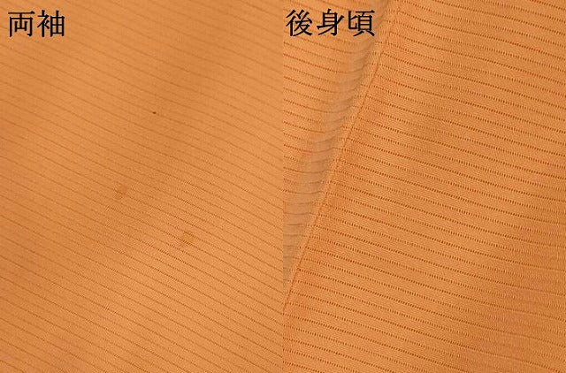 平和屋着物＊夏物 色無地 絽 洒落柿色 正絹 逸品 AABH9511jd
