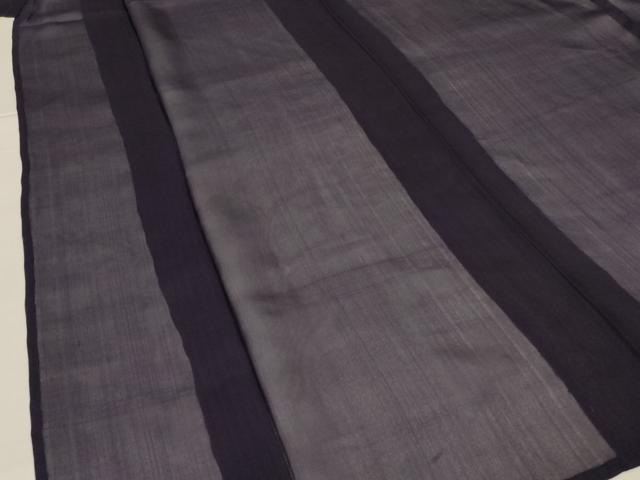 平和屋着物＊夏物 色無地 紗 黒紅色 正絹 逸品 AABH9513jd
