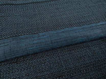 平和屋着物●結城紬　100亀甲　横段文　正絹　逸品　AABH9521ck