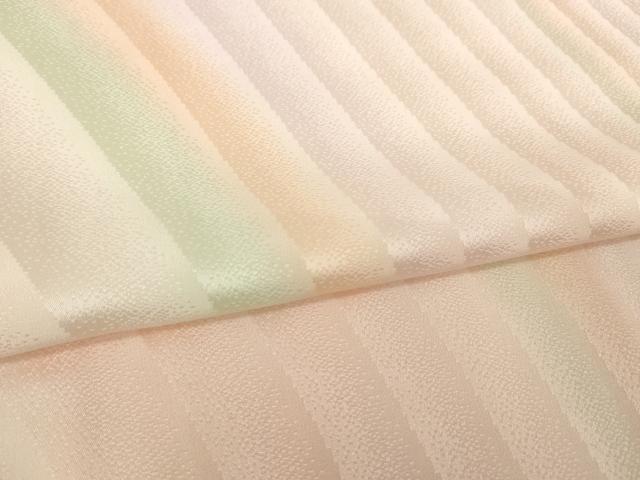 平和屋着物●長襦袢　袷　斜縞地紋　正絹　逸品　AABH9527ck