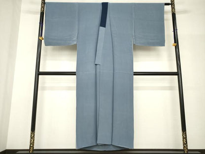 平和屋着物●男性　長襦袢　袷　手描き　風景文　金彩　正絹　逸品　AABH9528ck