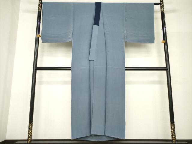 平和屋着物●男性　長襦袢　袷　手描き　風景文　金彩　正絹　逸品　AABH9528ck