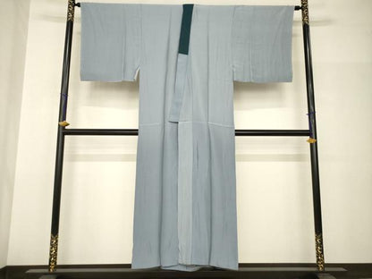 平和屋着物●男性　長襦袢　袷　風景文　正絹　逸品　未使用　AABH9537ck
