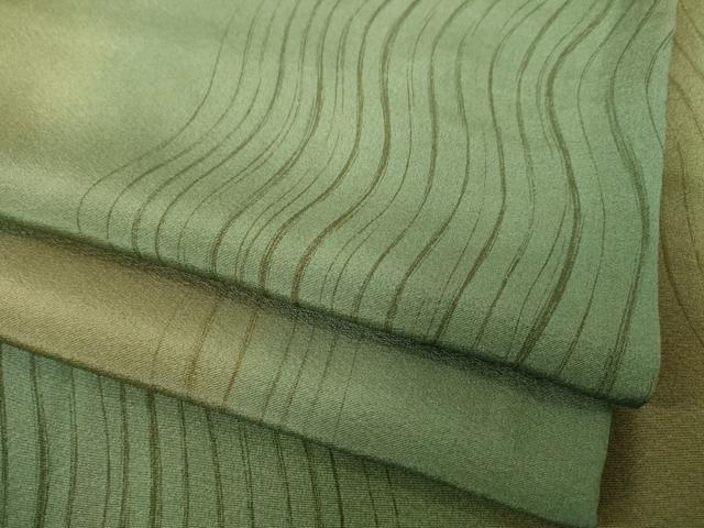 平和屋着物●上質な小紋　よろけ間道　暈し染め　正絹　逸品　AABH9543ck
