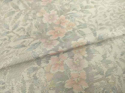 平和屋着物●本場大島紬　白大島　カタズ9マルキ　草花間道　正絹　逸品　AABH9546ck