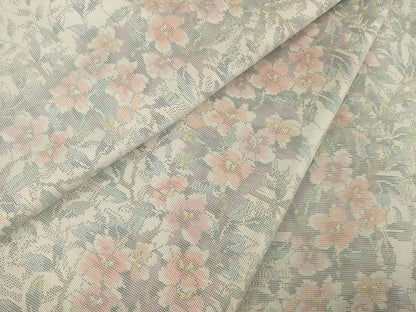 平和屋着物●本場大島紬　白大島　カタズ9マルキ　草花間道　正絹　逸品　AABH9546ck