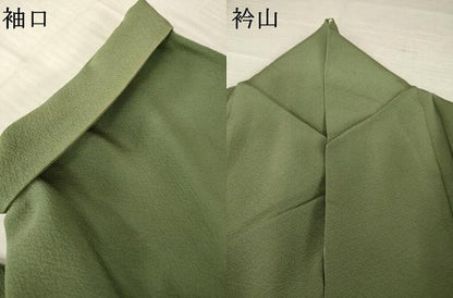 平和屋着物●上質な色無地　岩茶色　正絹　逸品　AABH9547ck