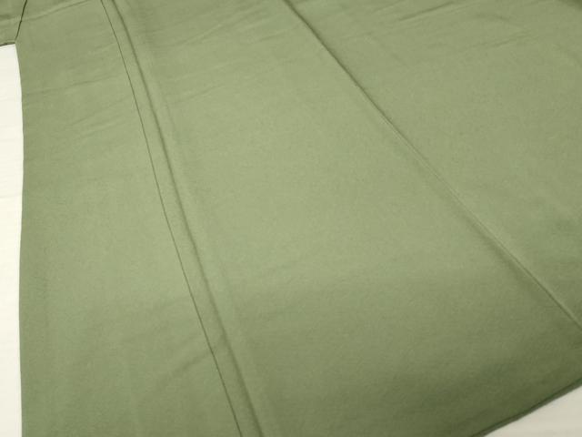 平和屋着物●上質な色無地　岩茶色　正絹　逸品　AABH9547ck