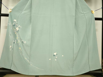 平和屋着物●訪問着　友禅　枝花文　正絹　逸品　AABH9556ck