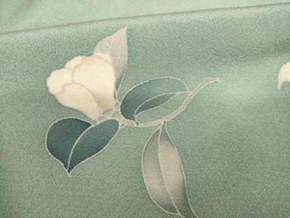 平和屋着物●訪問着　友禅　枝花文　正絹　逸品　AABH9556ck