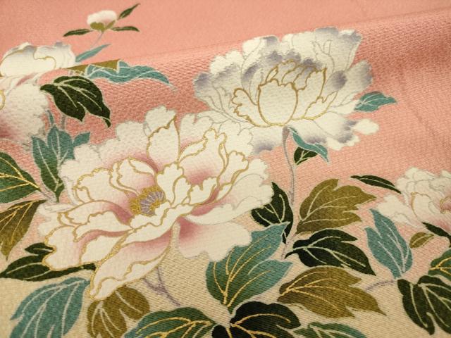 平和屋着物●豪華振袖　几帳花文　暈し染め　金彩　正絹　逸品　AABH9557ck