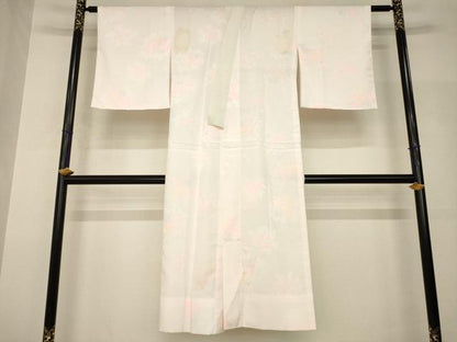 平和屋着物●長襦袢　無双仕立て　草花地紋　暈し染め　洗える着物　AABH9558ck