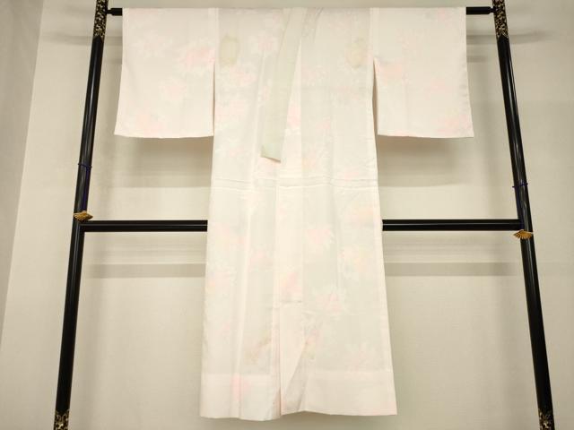 平和屋着物●長襦袢　無双仕立て　草花地紋　暈し染め　洗える着物　AABH9558ck