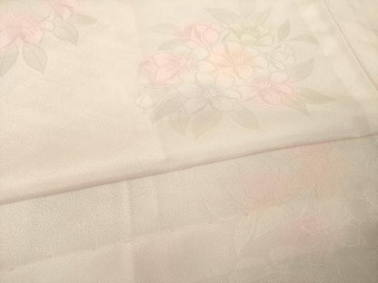 平和屋着物●長襦袢　無双仕立て　草花地紋　暈し染め　洗える着物　AABH9558ck