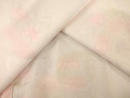 平和屋着物●長襦袢　無双仕立て　草花地紋　暈し染め　洗える着物　AABH9558ck