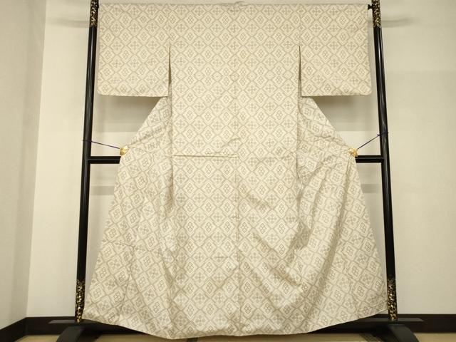 平和屋着物●本場大島紬　花菱文　一元7マルキ　正絹　逸品　AABH9561ck
