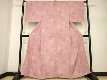 平和屋着物●江戸小紋　雪輪重ね文　正絹　逸品　AABH9565ck