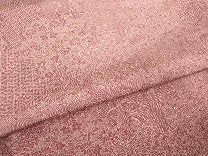 平和屋着物●江戸小紋　雪輪重ね文　正絹　逸品　AABH9565ck
