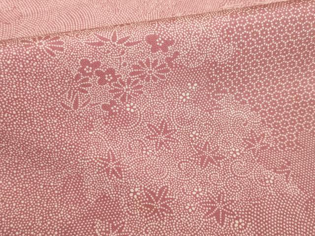 平和屋着物●江戸小紋　雪輪重ね文　正絹　逸品　AABH9565ck