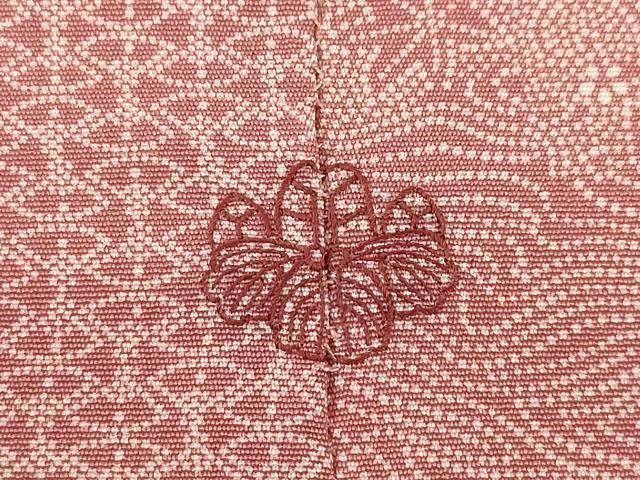 平和屋着物●江戸小紋　雪輪重ね文　正絹　逸品　AABH9565ck