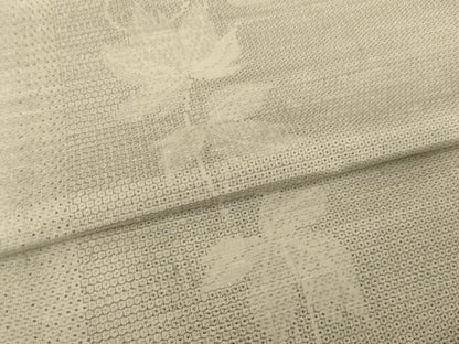 平和屋着物●結城紬　120亀甲　唐草文　正絹　逸品　AABH9566ck