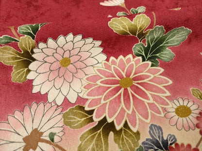 平和屋着物●豪華振袖　渡り橋花文　暈し染め　金彩　正絹　逸品　未使用　AABH9569ck