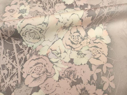 平和屋着物●上質な小紋　枝花文　暈し染め　正絹　逸品　AABH9571ck