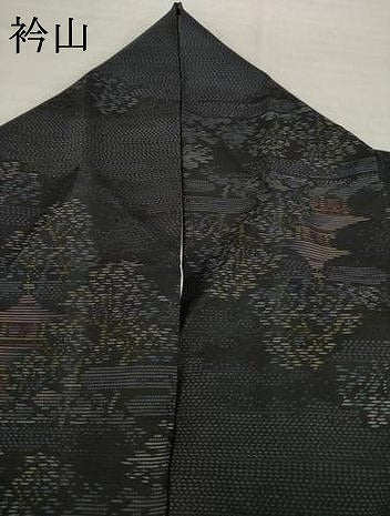 平和屋着物●本場大島紬　風景文　正絹　逸品　AABH9574ck
