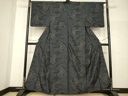 平和屋着物●本場大島紬　風景文　正絹　逸品　AABH9574ck