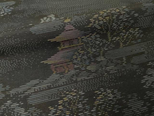 平和屋着物●本場大島紬　風景文　正絹　逸品　AABH9574ck
