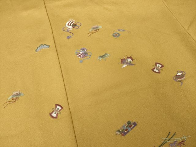 平和屋着物●訪問着　総刺繍　宝尽くし　上代28万　ロング丈　正絹　逸品　AABH9577ck