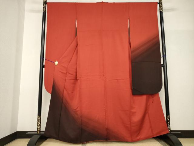 平和屋着物●染色作家　斉藤三才　振袖　三才鳥　暈し染め　正絹　逸品　AABH9579ck