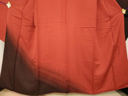 平和屋着物●染色作家　斉藤三才　振袖　三才鳥　暈し染め　正絹　逸品　AABH9579ck