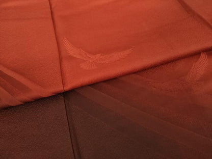 平和屋着物●染色作家　斉藤三才　振袖　三才鳥　暈し染め　正絹　逸品　AABH9579ck