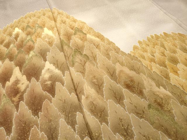 平和屋着物●豪華色留袖　遠山樹林文　暈し染め　金彩　正絹　逸品　AABH9580ck