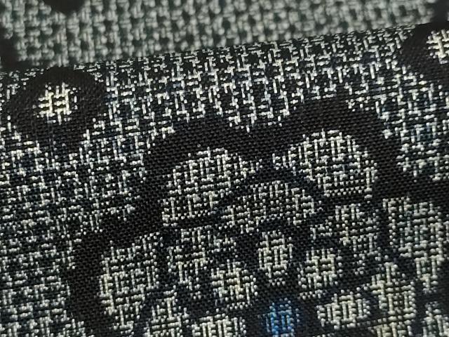 平和屋着物●本場大島紬　舞花文　割込み絣　正絹　逸品　AABH9595ck