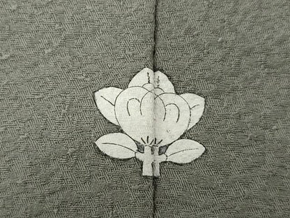 平和屋着物●上質な色無地　作家物　煤色　正絹　逸品　AABH9600ck