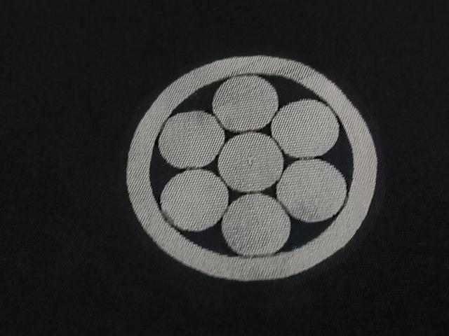 平和屋着物●男性　黒紋付・羽織セット　正絹　逸品　AABH9613ph