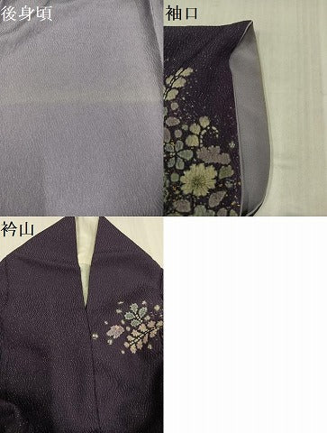 平和屋着物●吉乃一廉　幻の辻が花　訪問着　辻が花　絞り　暈し染め　金彩　銀通し地　正絹　逸品　AABH9615ph