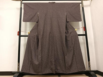 平和屋着物●上質な小紋　総絞り　正絹　逸品　AABH9623ph